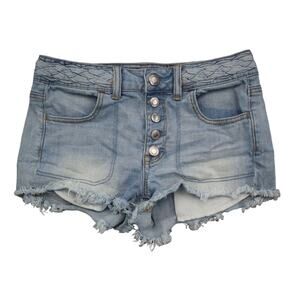 American Eagle Outfitters Shorts Womens 30 Blue Cut Off High Rise Bottoms Jorts